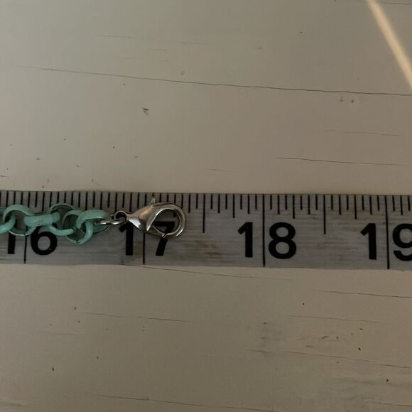 17” Gem Stone King turquoise tone Howlite beaded & Austrian crystal necklace - Picture 11 of 13